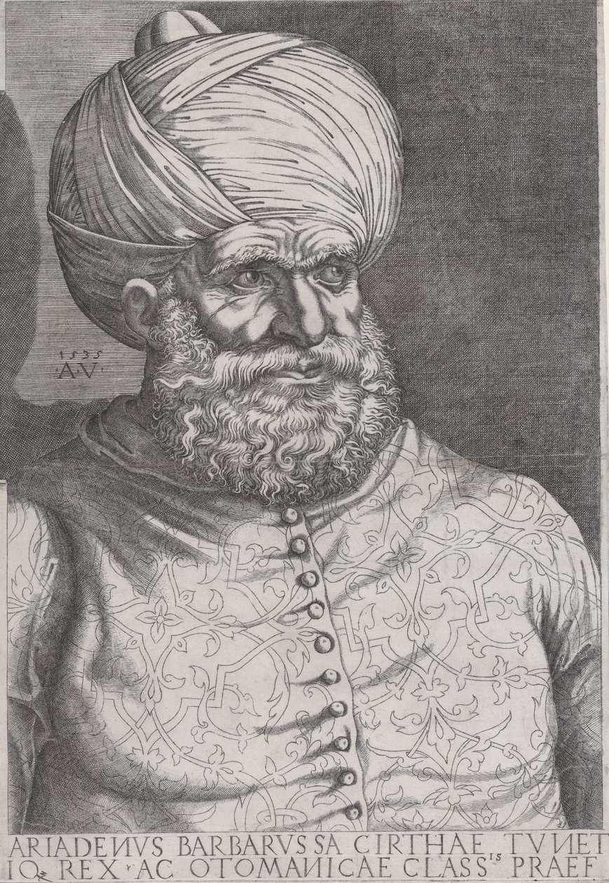 Barbarossa portréja, 1535. alkotó: Agostino Veneziano