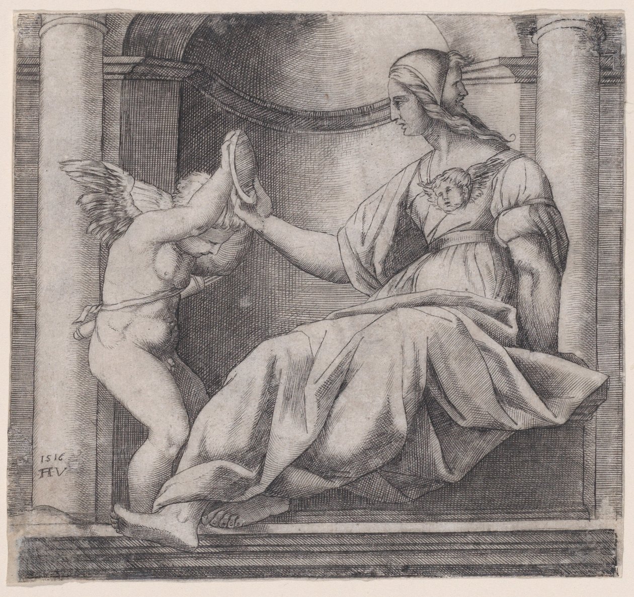 Prudence, 1516-ban. alkotó: Agostino Veneziano