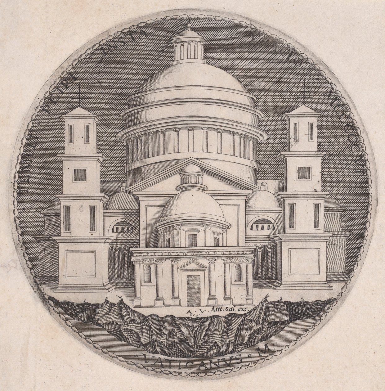 Szent Péter-bazilika, 1517-ben. alkotó: Agostino Veneziano