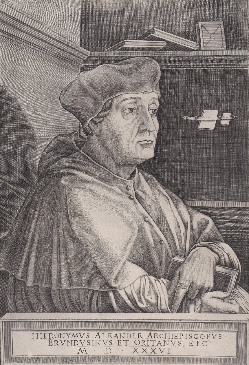 Brindisi érseke, 1536-ban kelt. alkotó: Agostino Veneziano