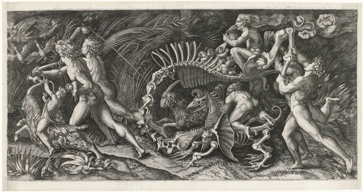 A Tetemet Het karkas Lo stregozzo alkotó: Agostino Veneziano