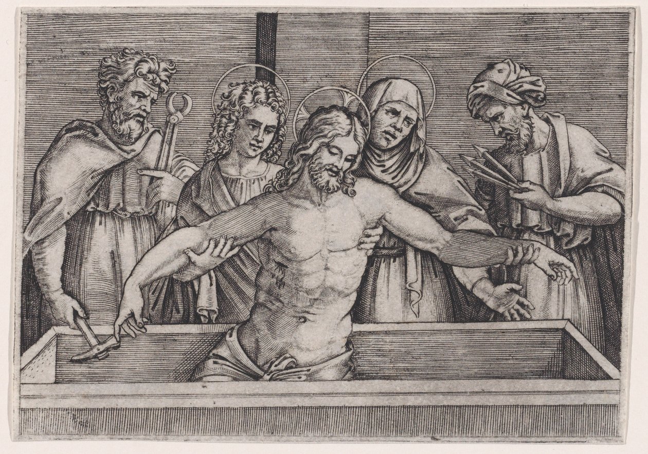 Krisztus síremléke, kb. 1514-36. alkotó: Agostino Veneziano