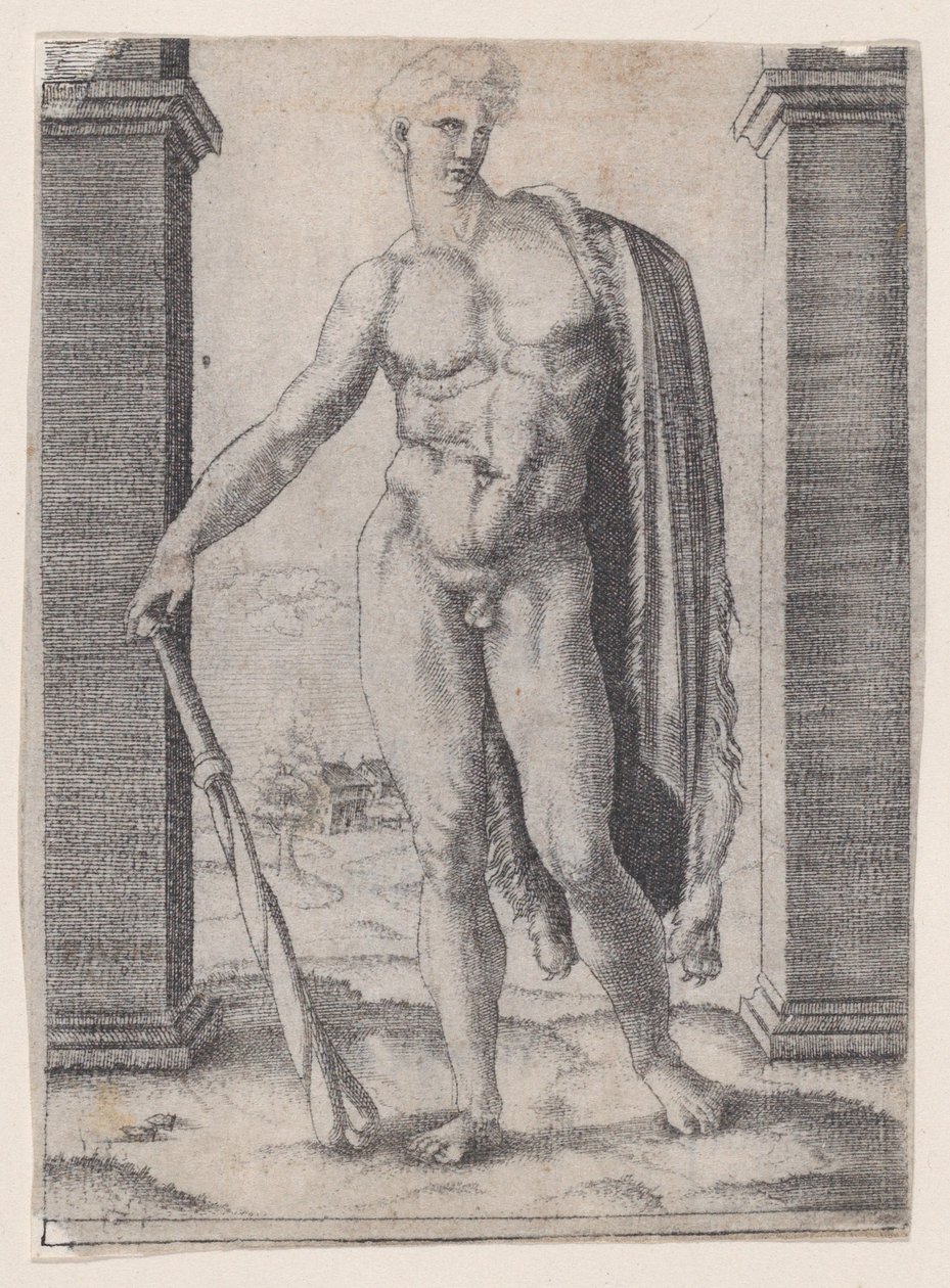 Fiatal Herkules, kb. 1514-36. alkotó: Agostino Veneziano
