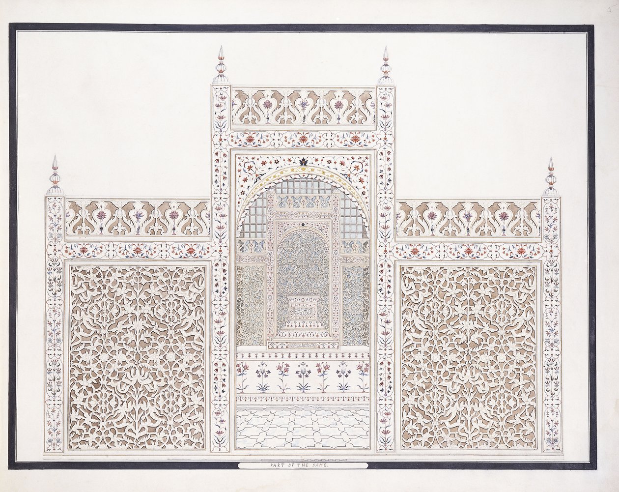 A Taj egy része, c. 1815 alkotó: Agra School