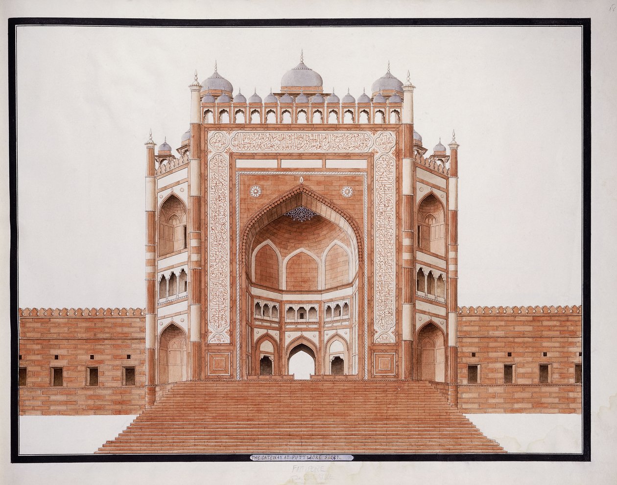 The Gateway at Futtypore, Sicri, c. 1815 alkotó: Agra School