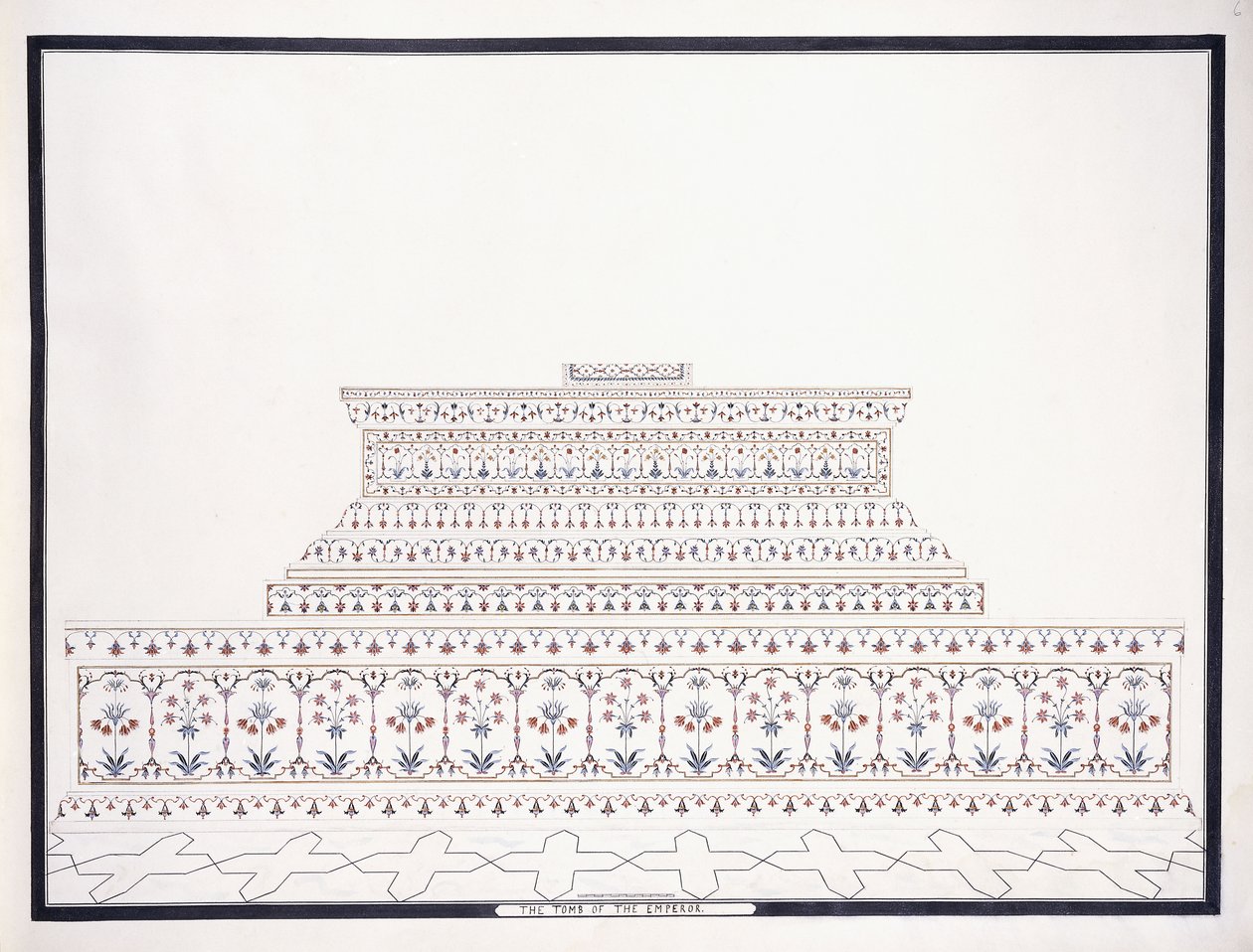 A császár sírja, c. 1815 alkotó: Agra School