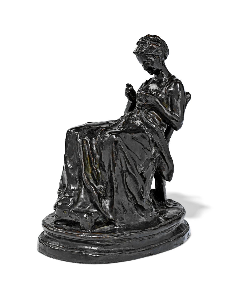 La Brodeuse, 19. század vége – 20. század eleje (bronz) alkotó: Aime Jules Dalou