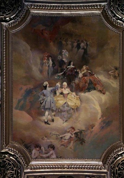 Tánc a korokon át a bálterem mennyezetéről (falfestmény) alkotó: Aimé Nicolas Morot