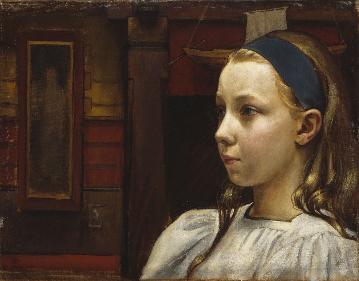 Egy kislány feje, a kis Anna alkotó: Akseli Gallen-Kallela