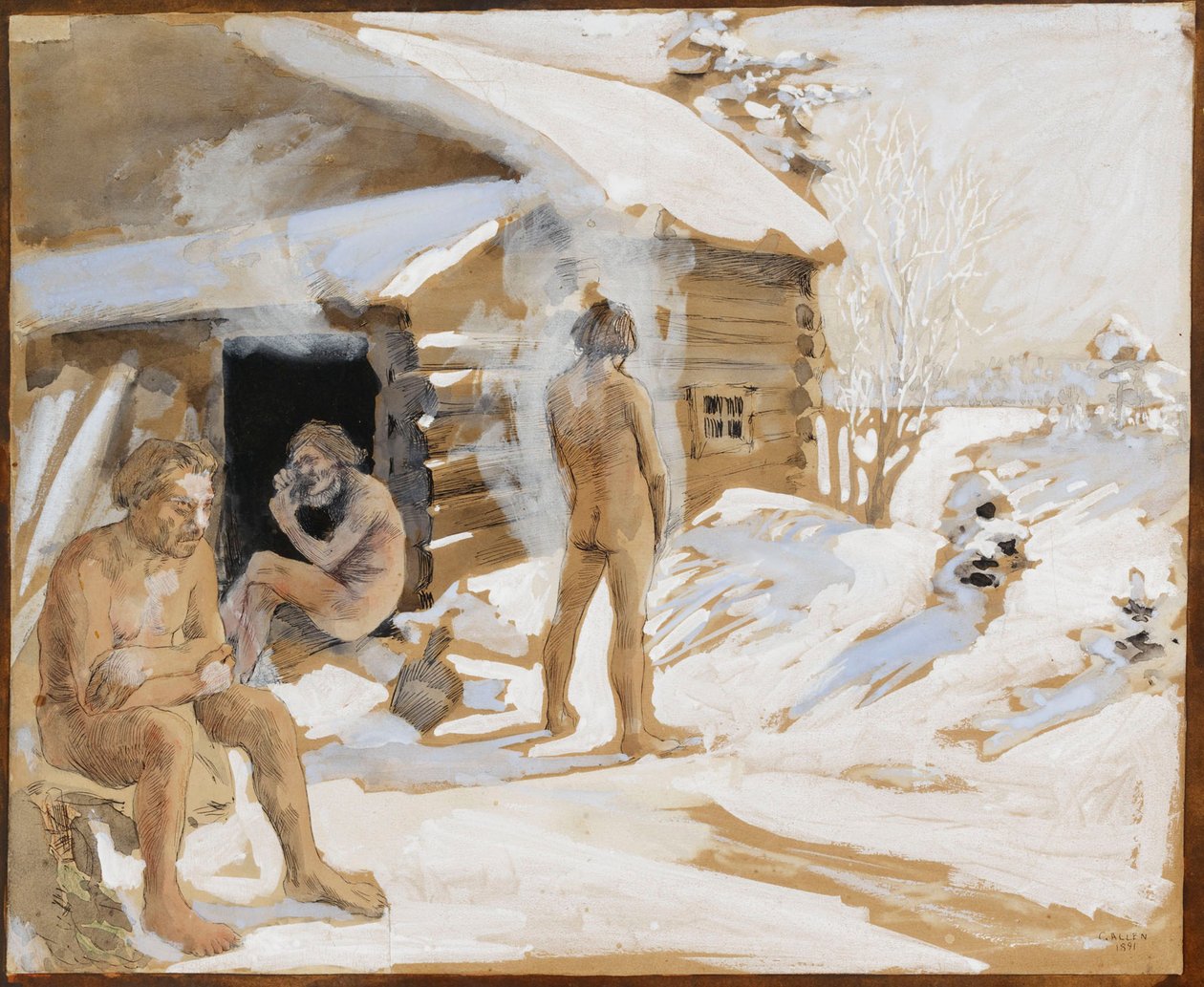 A szaunán kívül alkotó: Akseli Gallen-Kallela