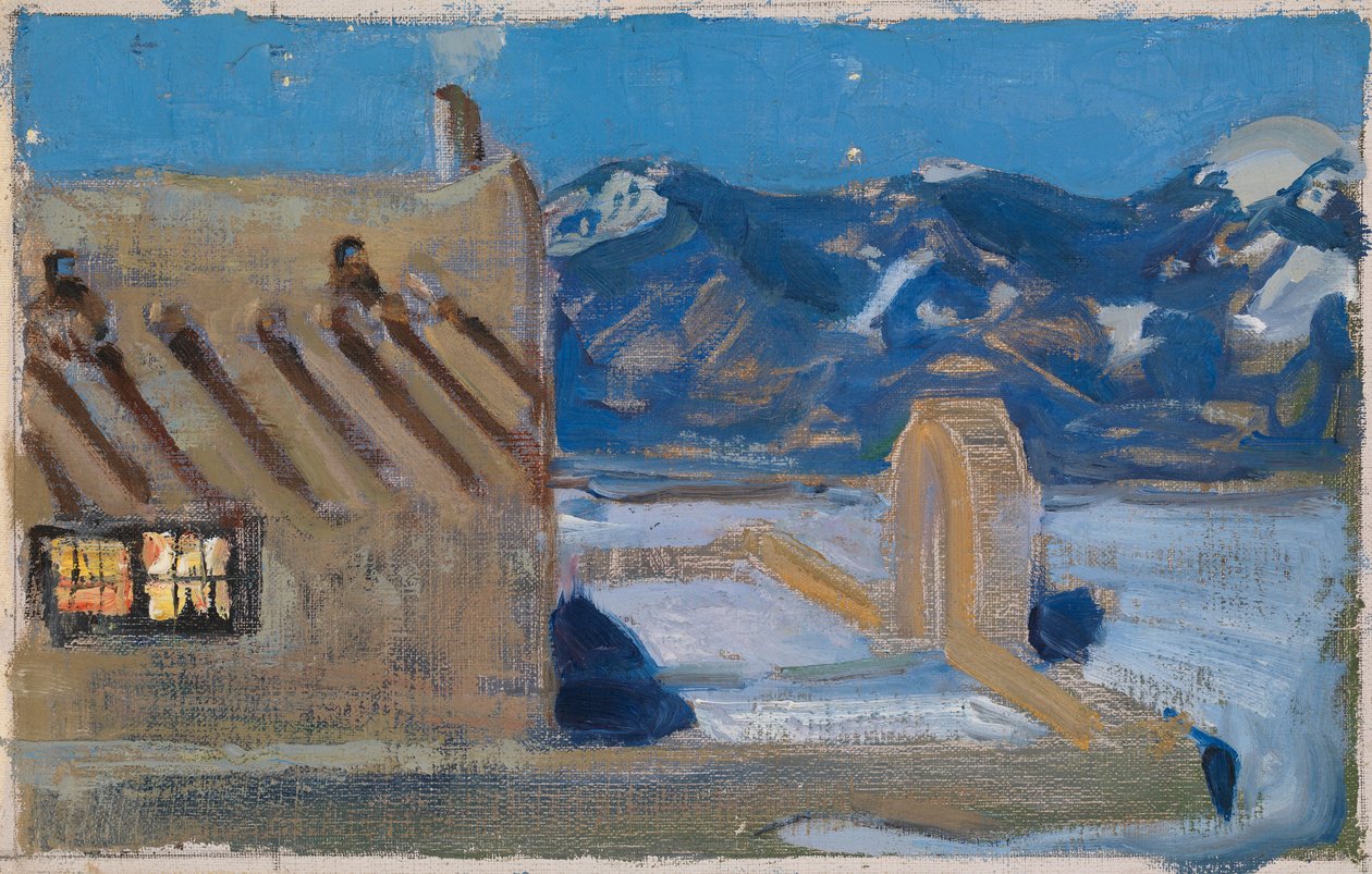 Taos-i ház holdfényben alkotó: Akseli Gallen-Kallela