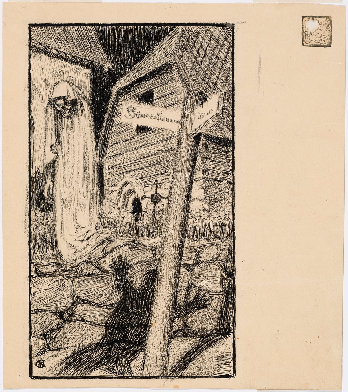 A szellem a temetőben alkotó: Akseli Gallen-Kallela