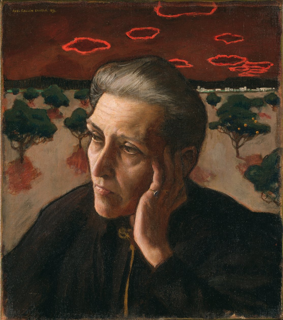 Művészanya portréja, 1896. alkotó: Akseli Gallen Kallela
