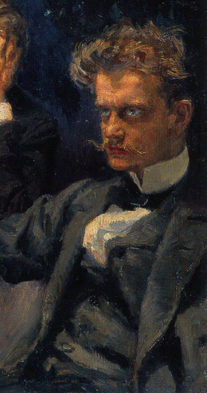 A szimpózium, részlet: Jean Sibelius, 1894 alkotó: Akseli Gallen Kallela