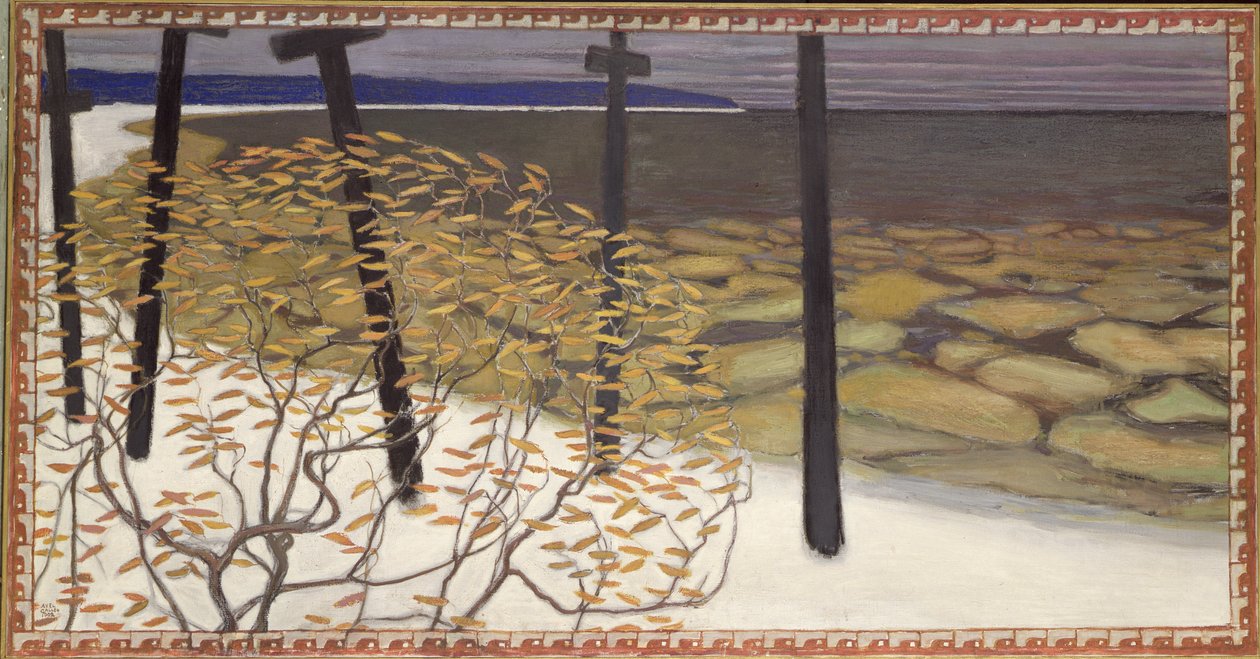 Ősz, az öt kereszt (olaj, vászon) 1902 alkotó: Akseli Valdemar Gallen Kallela
