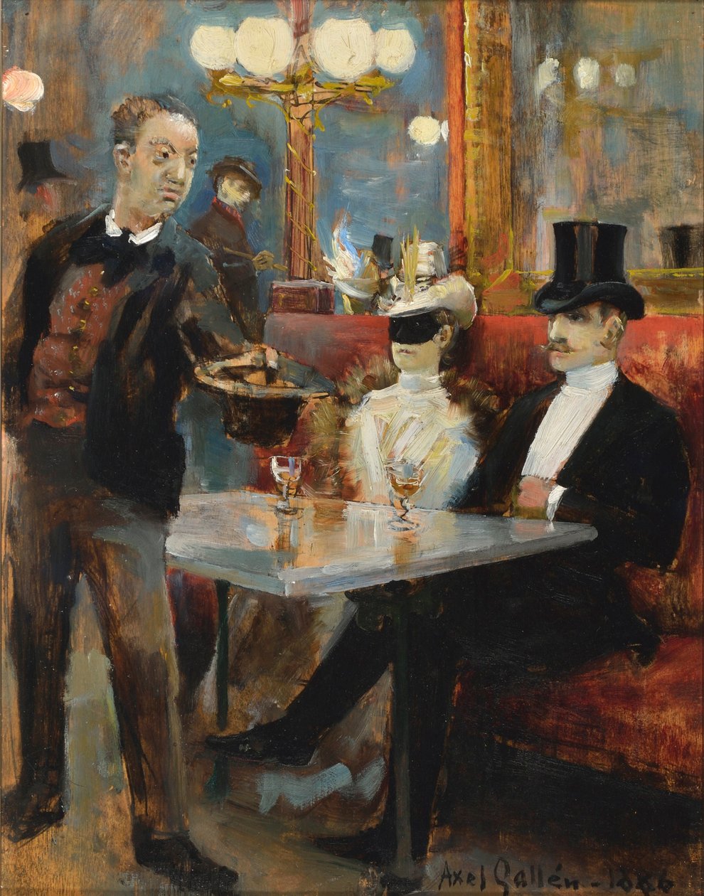 Egy párizsi kávézóban alkotó: Akseli Valdemar Gallen-Kallela