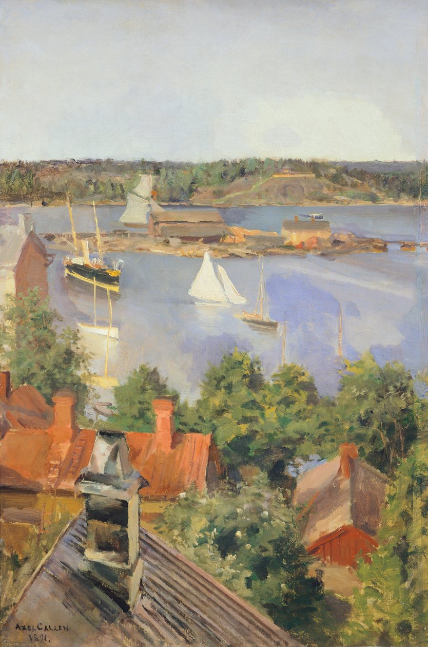 North Harbor, Helsinki by Akseli Gallen-Kallela, Finland 19th century alkotó: Akseli Valdemar Gallen Kallela