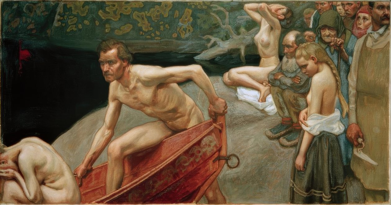 A Tuonela folyón alkotó: Akseli Valdemar Gallen Kallela