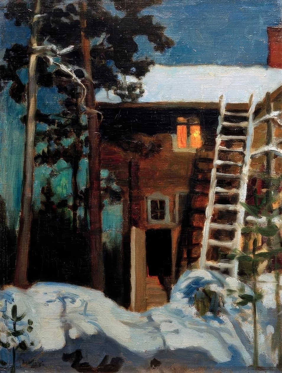 Kalela im Winter alkotó: Akseli Valdemar Gallen Kallela