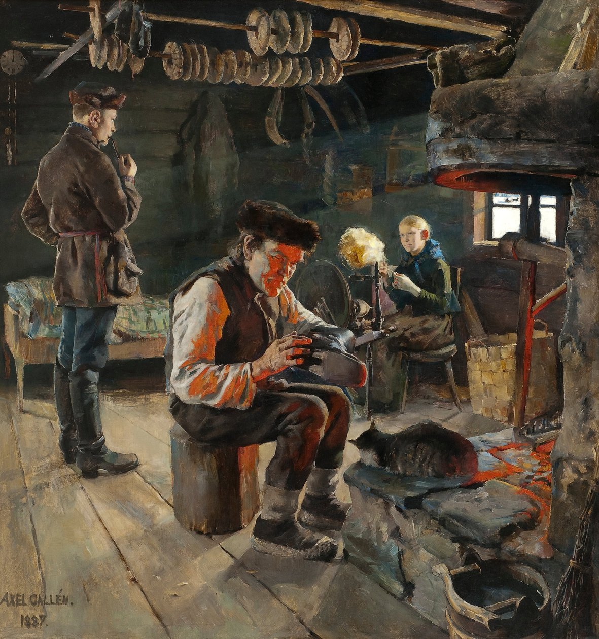 La vie Rustique - ő Rusztikus élet - Akseli Gallen-Kallela (1865-1931). Olajfestmény alkotó: Akseli Valdemar Gallen Kallela