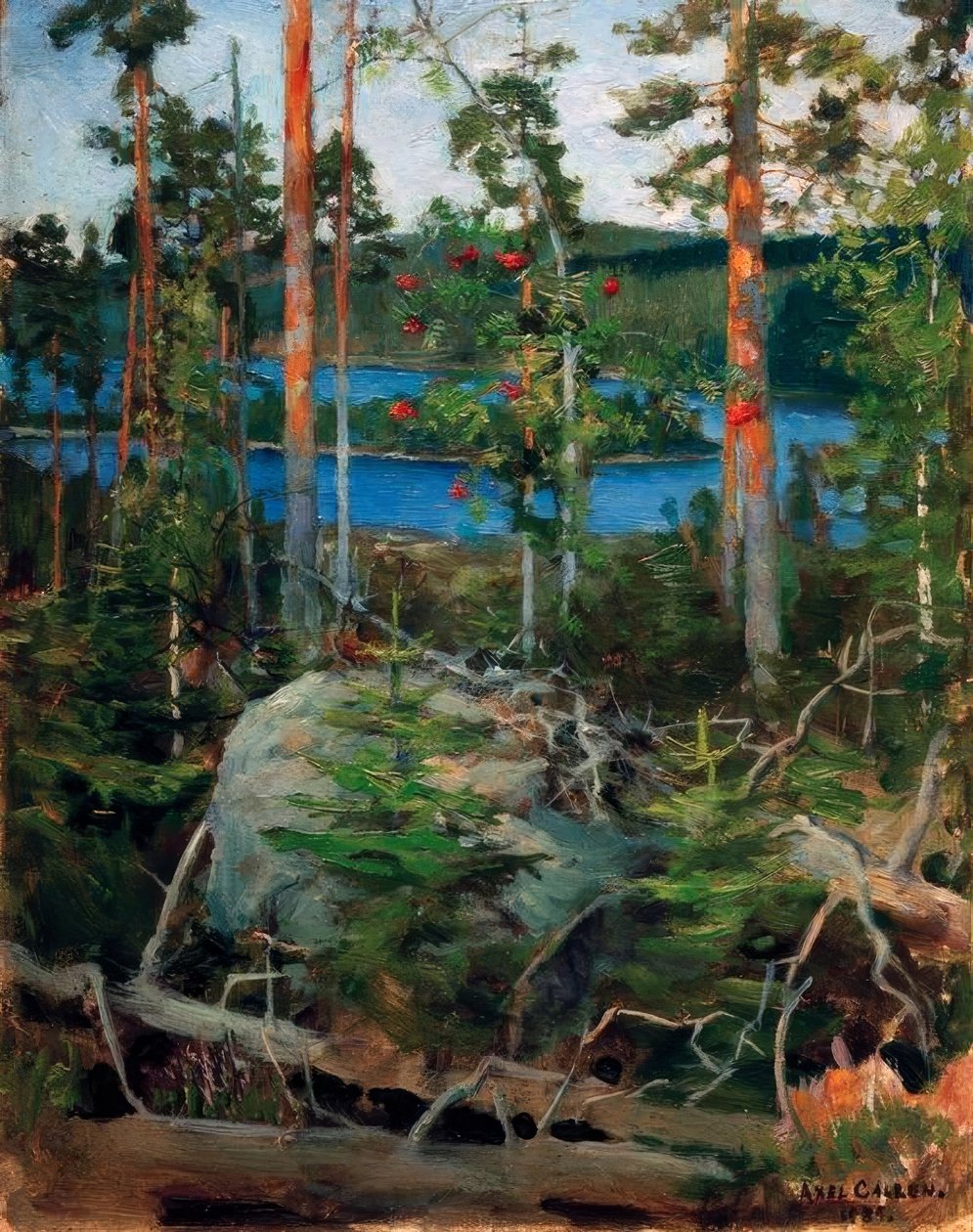 Táj a Jamajärvi-tónál alkotó: Akseli Valdemar Gallen Kallela