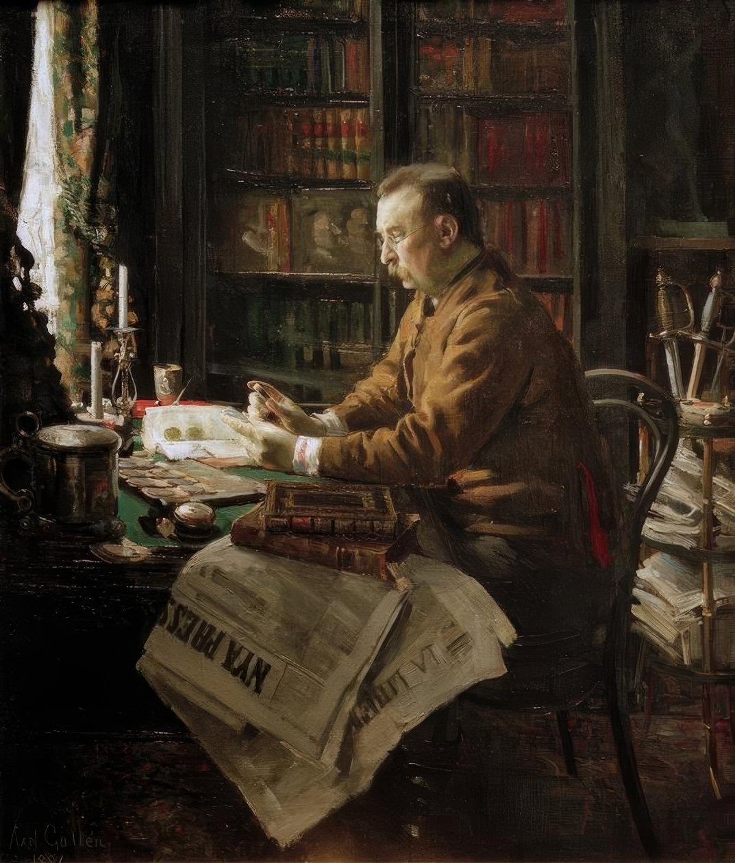 Dr. H.F.Antell portréi alkotó: Akseli Valdemar Gallen Kallela