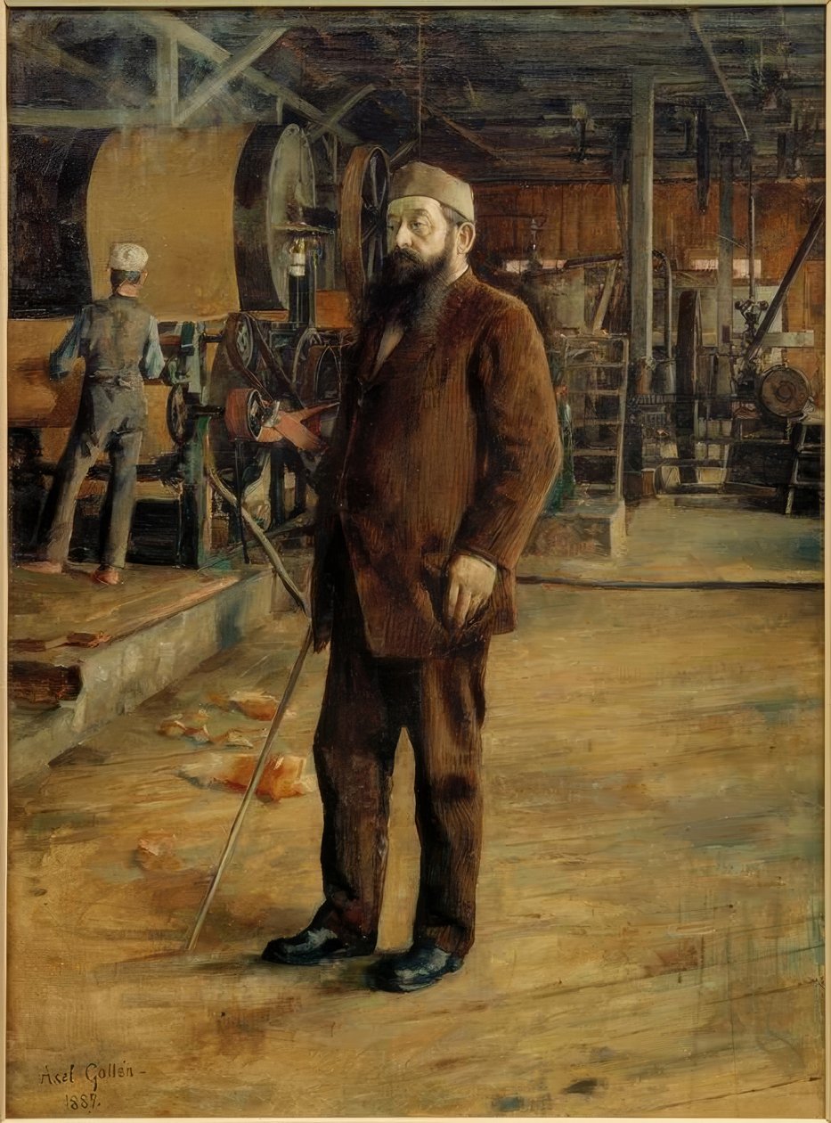 Gustav Adolf Serlachius iparművész portréja alkotó: Akseli Valdemar Gallen Kallela