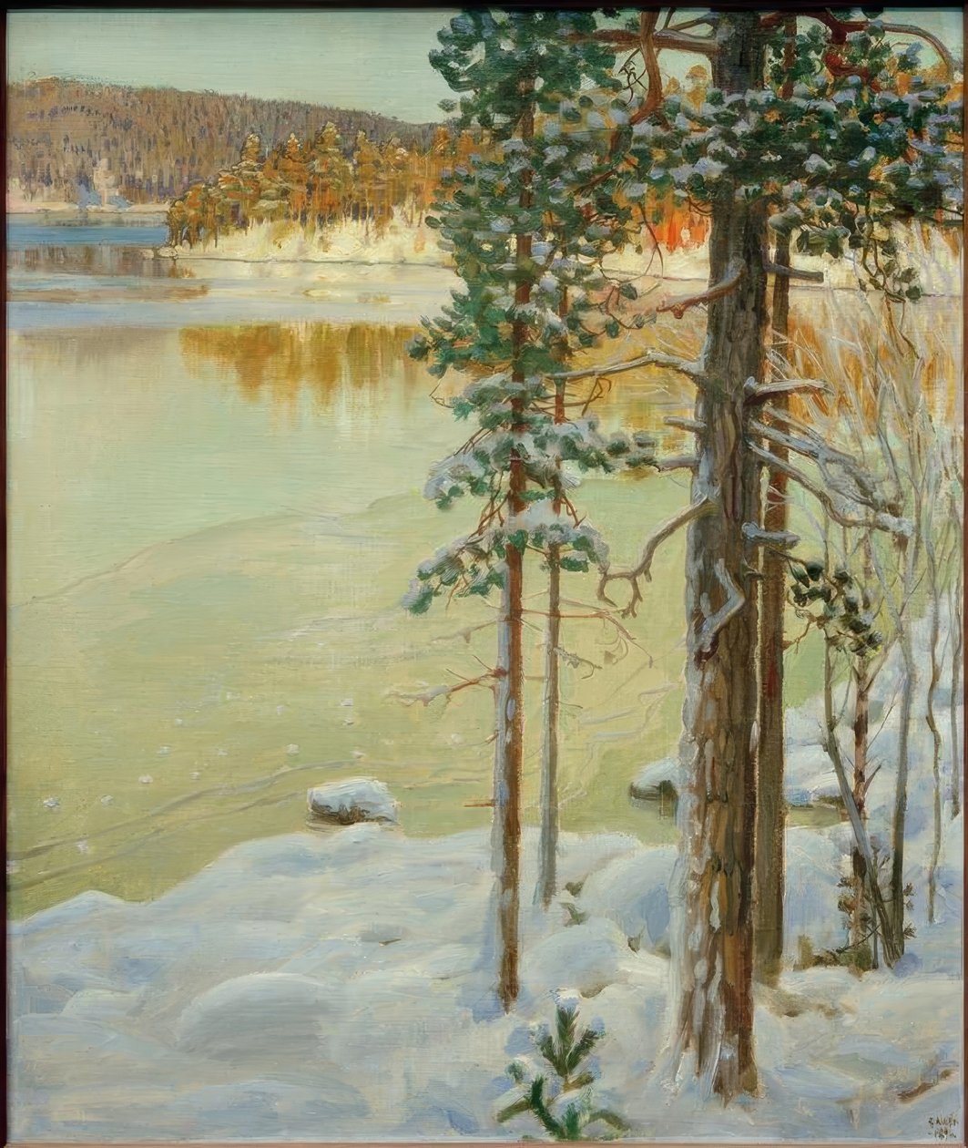 Zugefrorener See Ruovesi alkotó: Akseli Valdemar Gallen Kallela