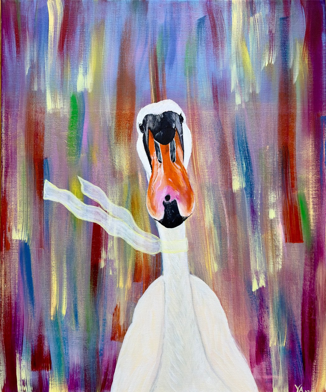 Fancy Swan Monroe, 2023 (akril, vászon) alkotó: Akturk Yasemin