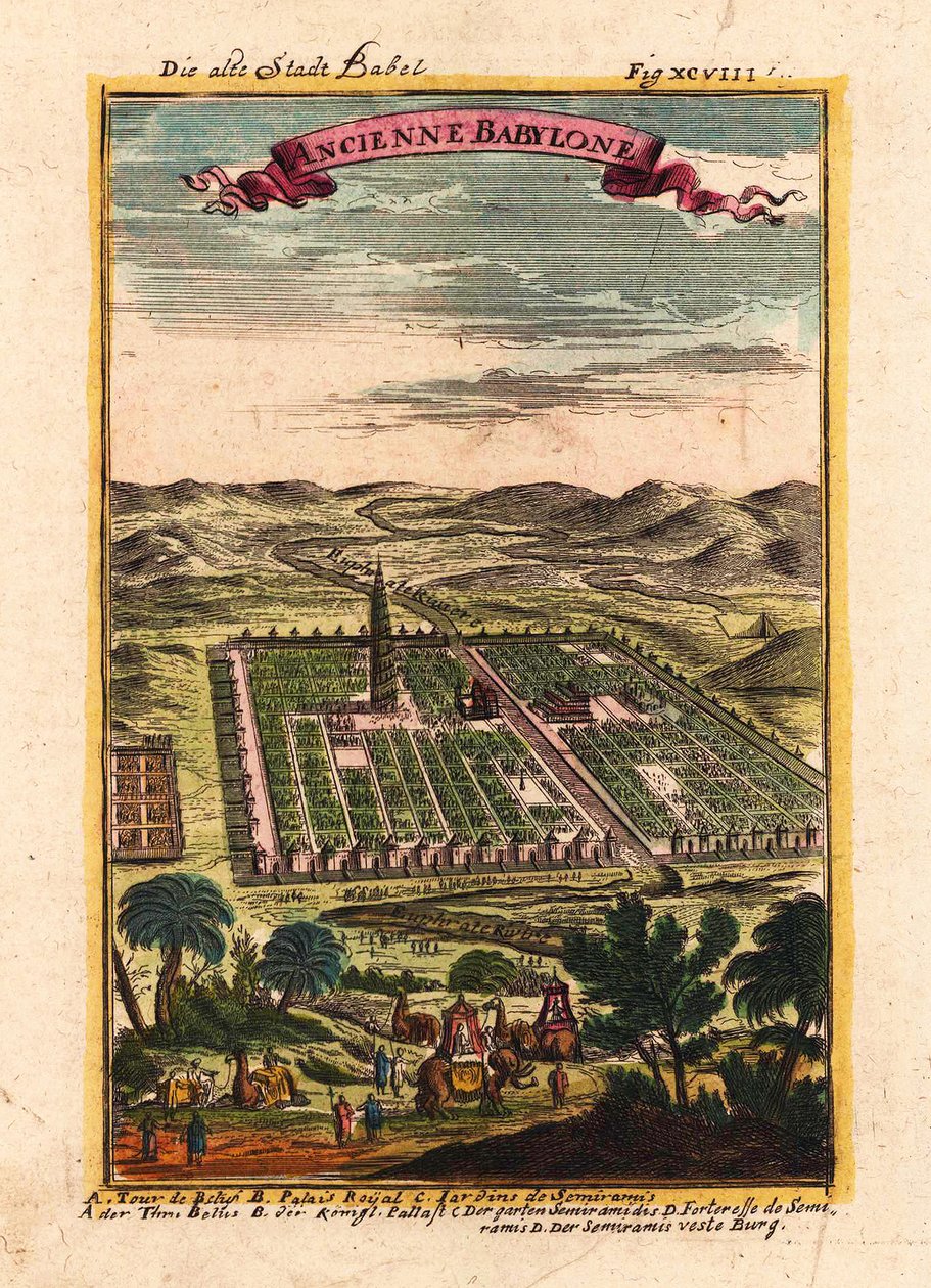 Babilon ősi városa, 1719 alkotó: Alain Manesson Mallet