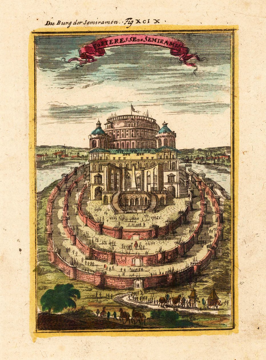 Semiramis erődje, 1719 alkotó: Alain Manesson Mallet