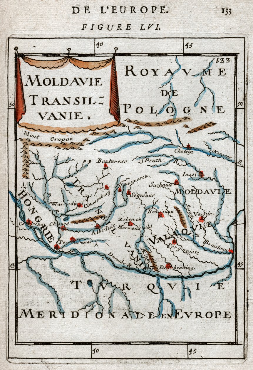 Románia térképe 1683 alkotó: Alain Manesson Mallet