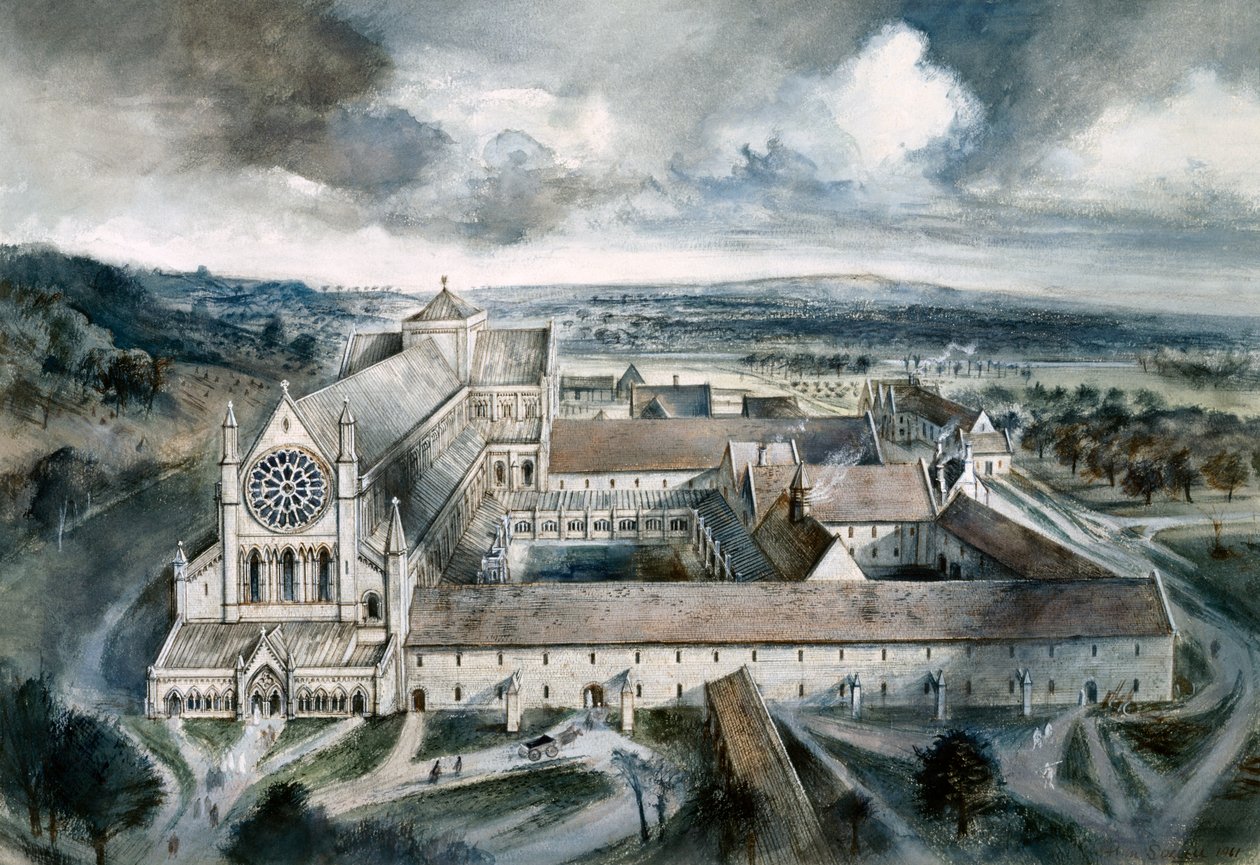 Byland Abbey, 1539, 1960-as évek alkotó: Alan Ernest Sorrell