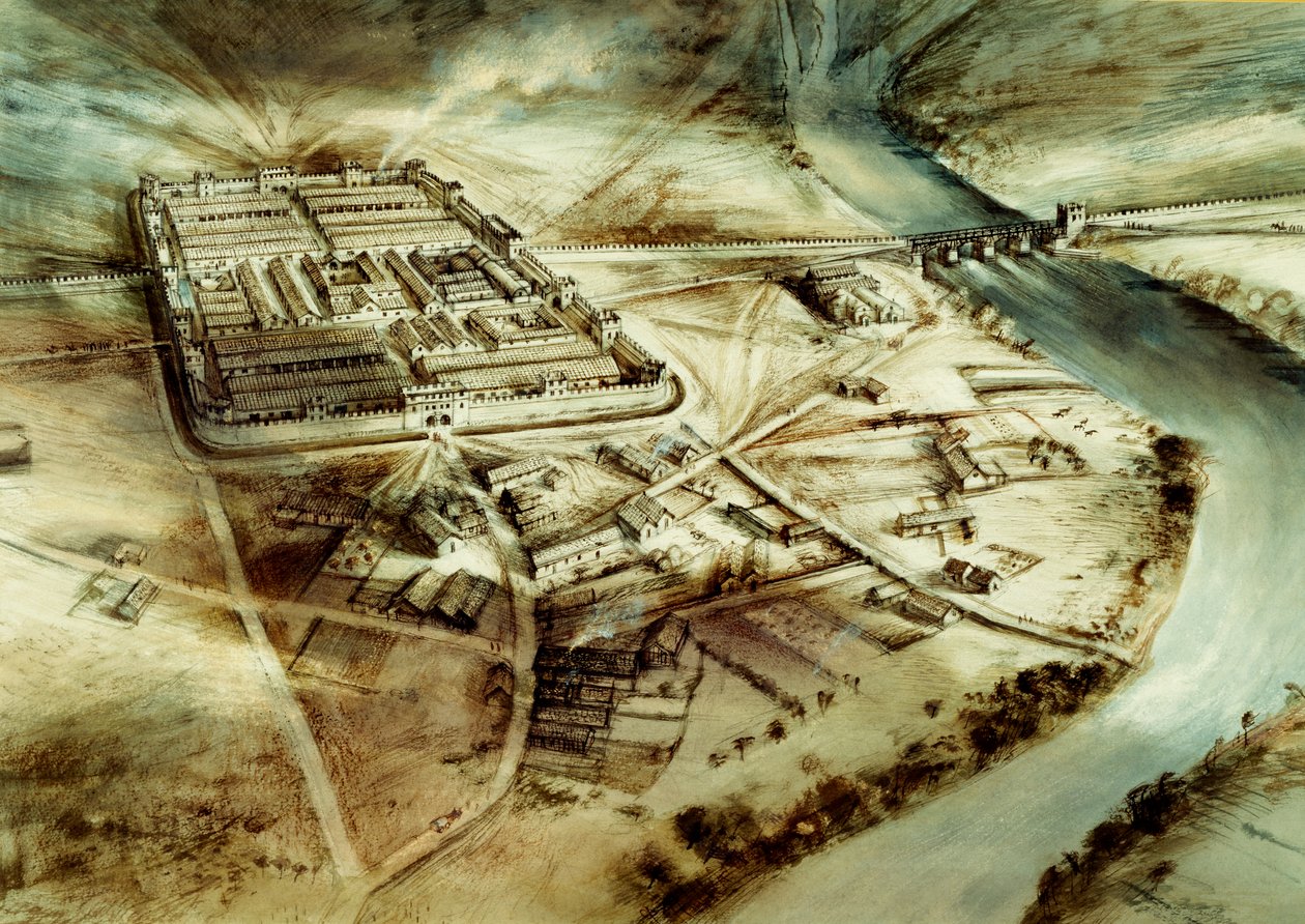 Chester római erődje, 2. század, 1960-as évek alkotó: Alan Ernest Sorrell