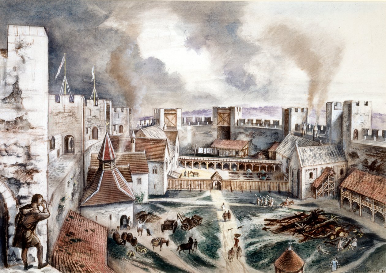 Framlingham kastély, 13. század, 1960-as évek alkotó: Alan Ernest Sorrell