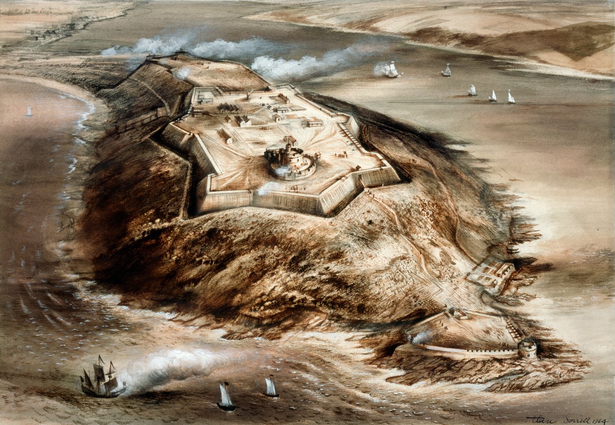 Pendennis kastély, 16. század, 1960-as évek alkotó: Alan Ernest Sorrell
