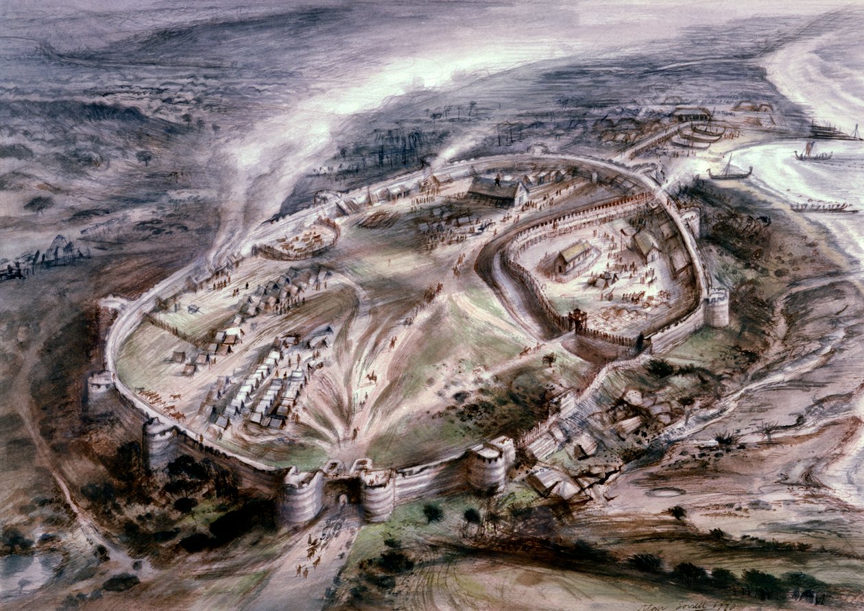 Pevensey kastély, 3. század, 1960-as évek alkotó: Alan Ernest Sorrell
