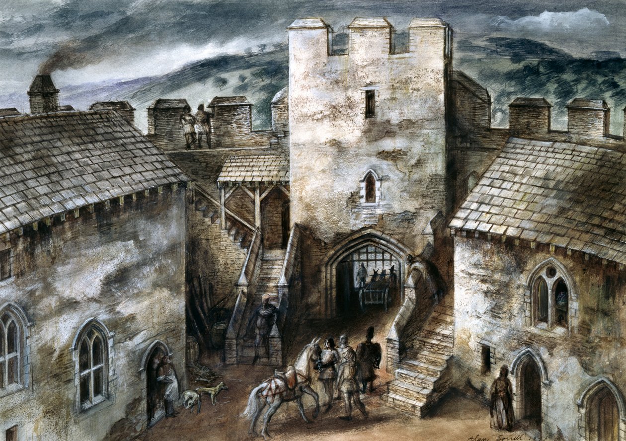 Restormel kastély, 14. század, 1960-as évek alkotó: Alan Ernest Sorrell
