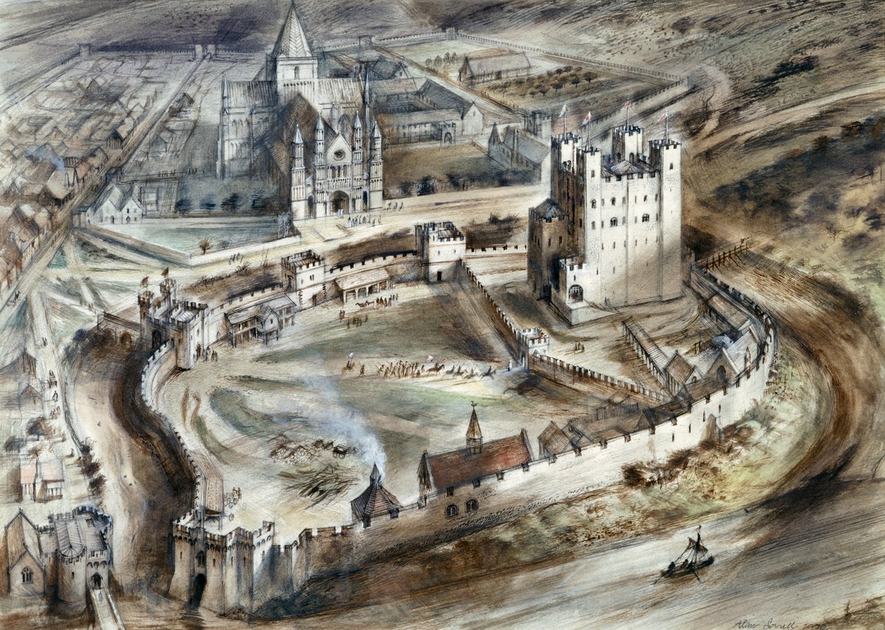 Rochester Castle, 15th century, c1960s alkotó: Alan Ernest Sorrell