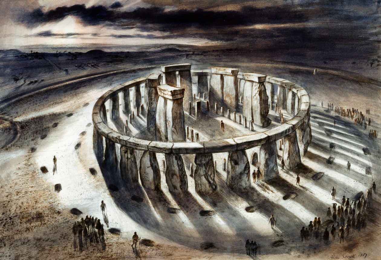 Stonehenge 1000 BC, 1960 körül alkotó: Alan Ernest Sorrell