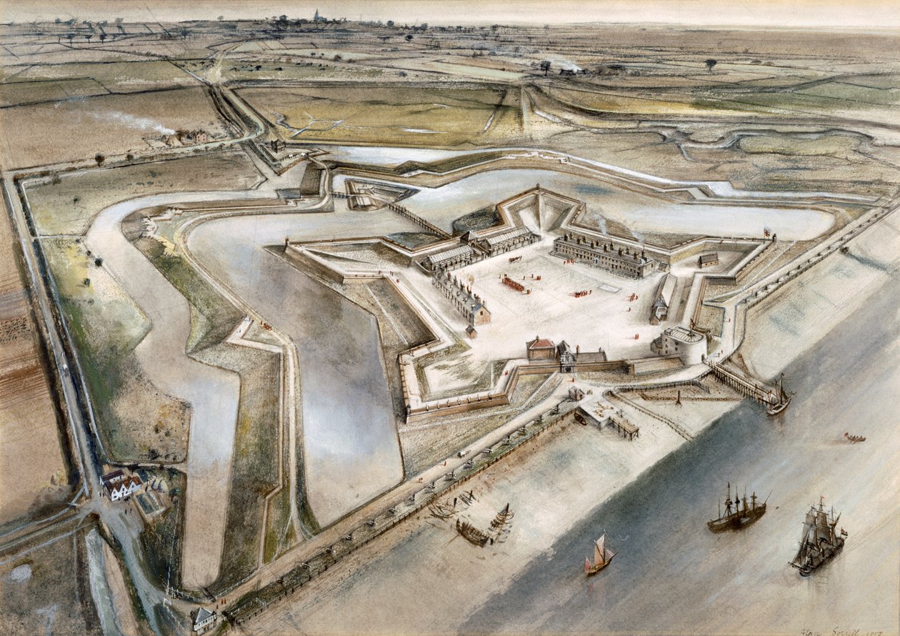 Tilbury erőd, XVII. század, 1960-as évek alkotó: Alan Ernest Sorrell