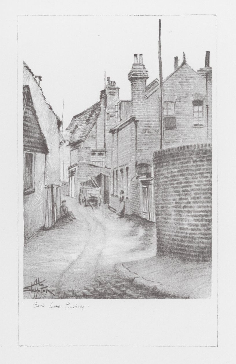 London Lanes: Back Lane (litográfia) alkotó: Alan Stapleton