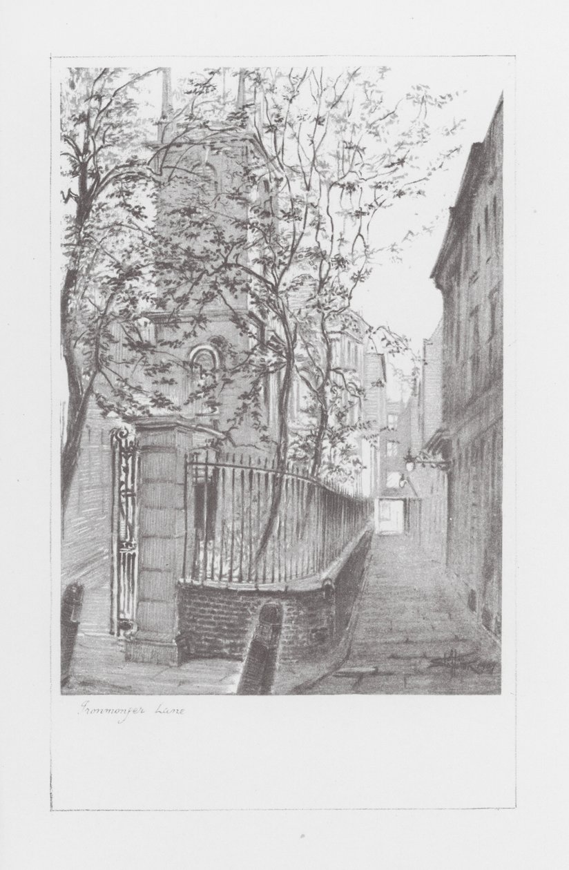 London Lanes: Ironmonger Lane (litográfia) alkotó: Alan Stapleton
