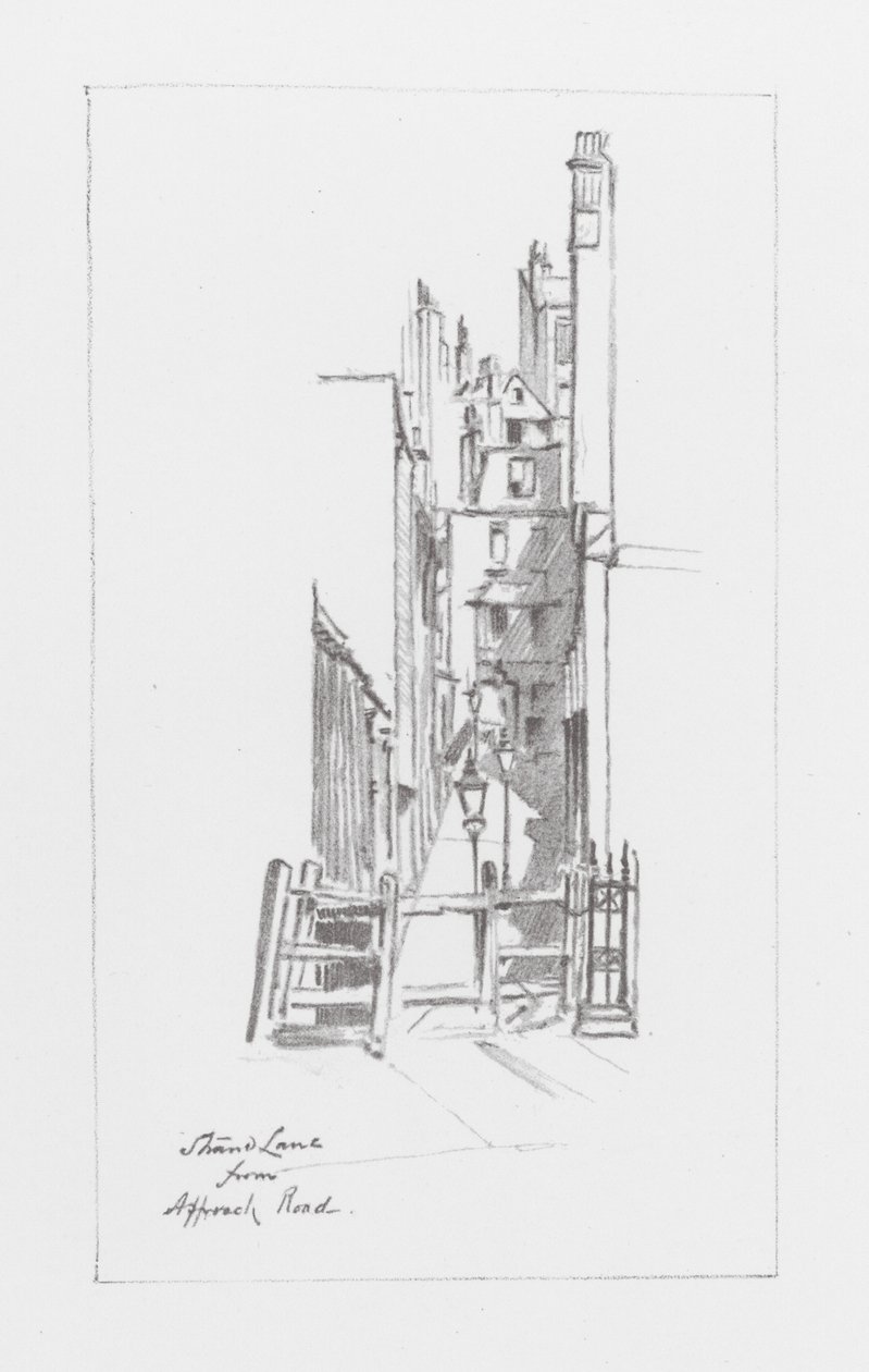 London Lanes: Strand Lane (litográfia) alkotó: Alan Stapleton