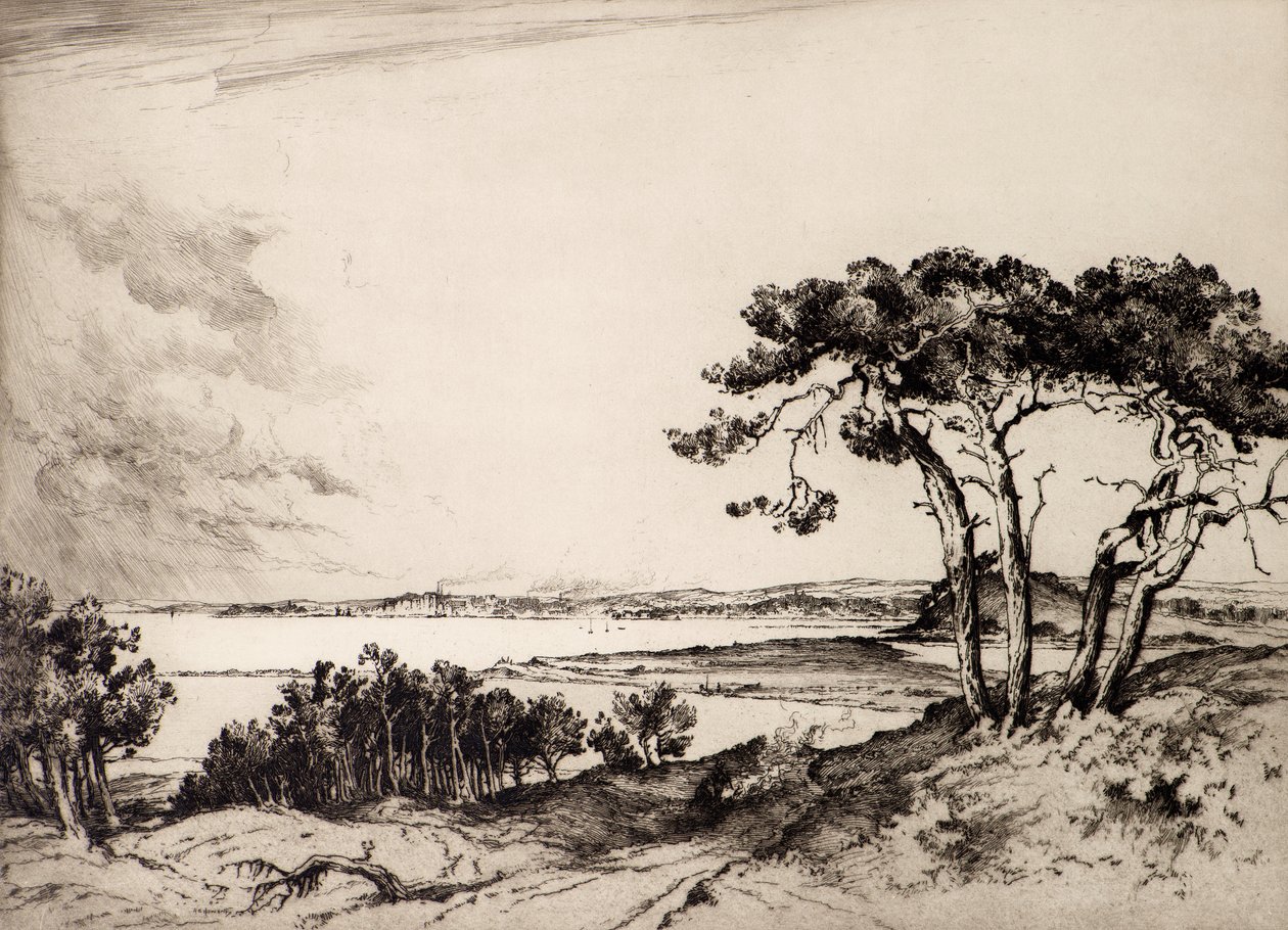 Poole (rézkarc) alkotó: Albany E. Howarth