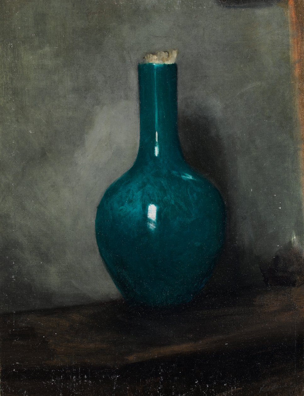 Kék váza szürke alapon, 1885 körül alkotó: Albert de Belleroche