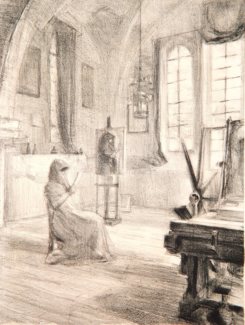 Stúdió, La Boissière, 1909 alkotó: Albert de Belleroche