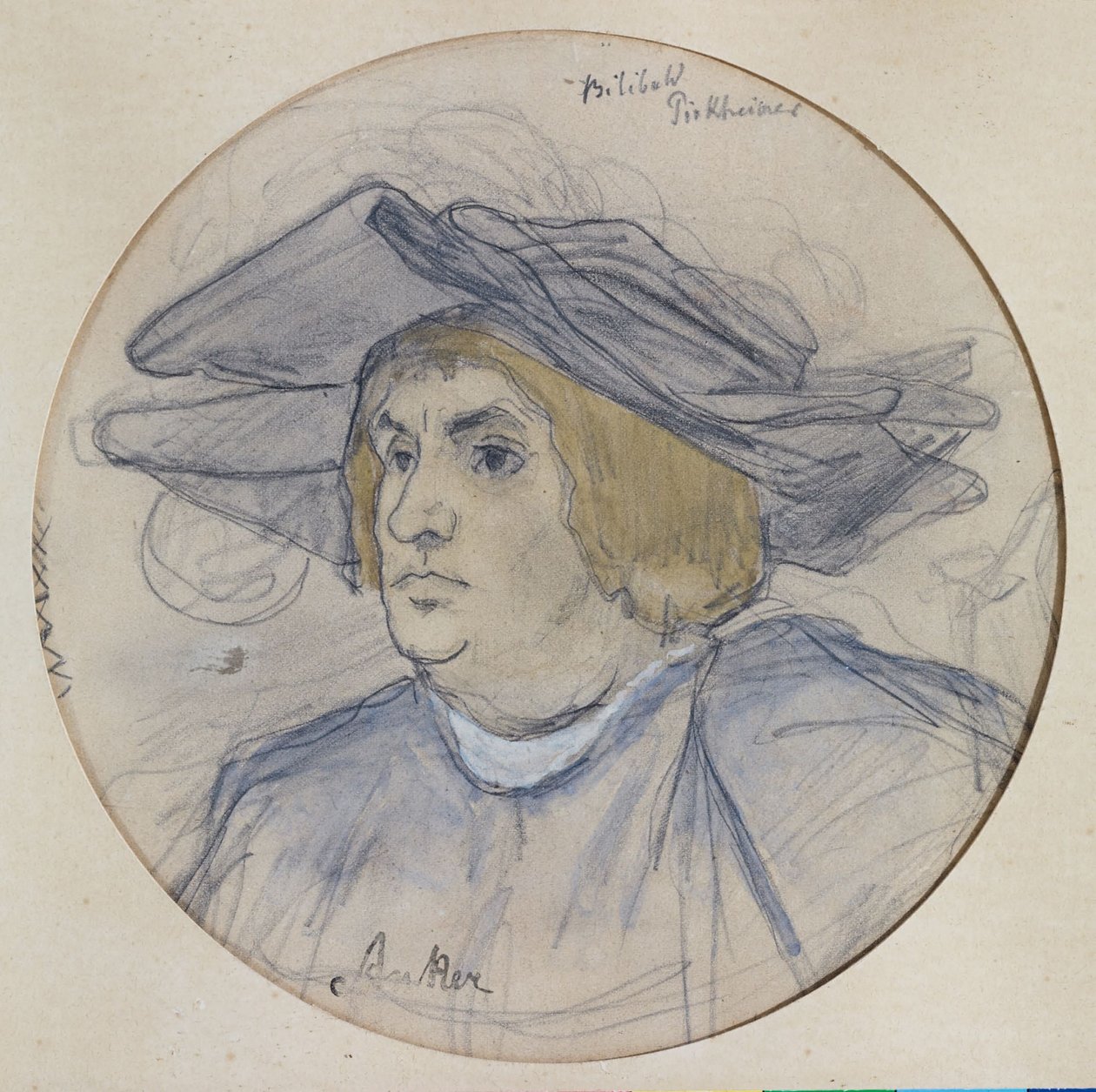 Willibald Pirckheimer portréja alkotó: Albert Anker