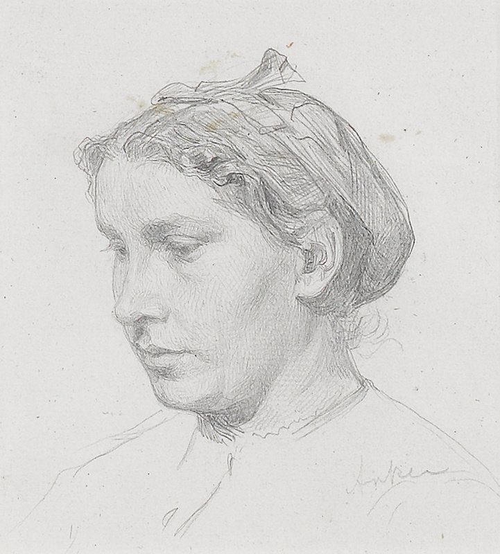 Egy nő portréja alkotó: Albert Anker