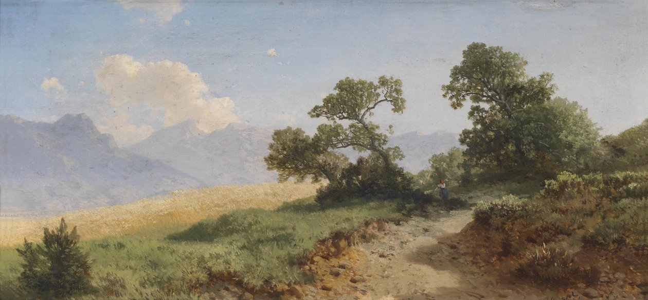 Tájkép figurális személyzettel alkotó: Albert August Zimmermann